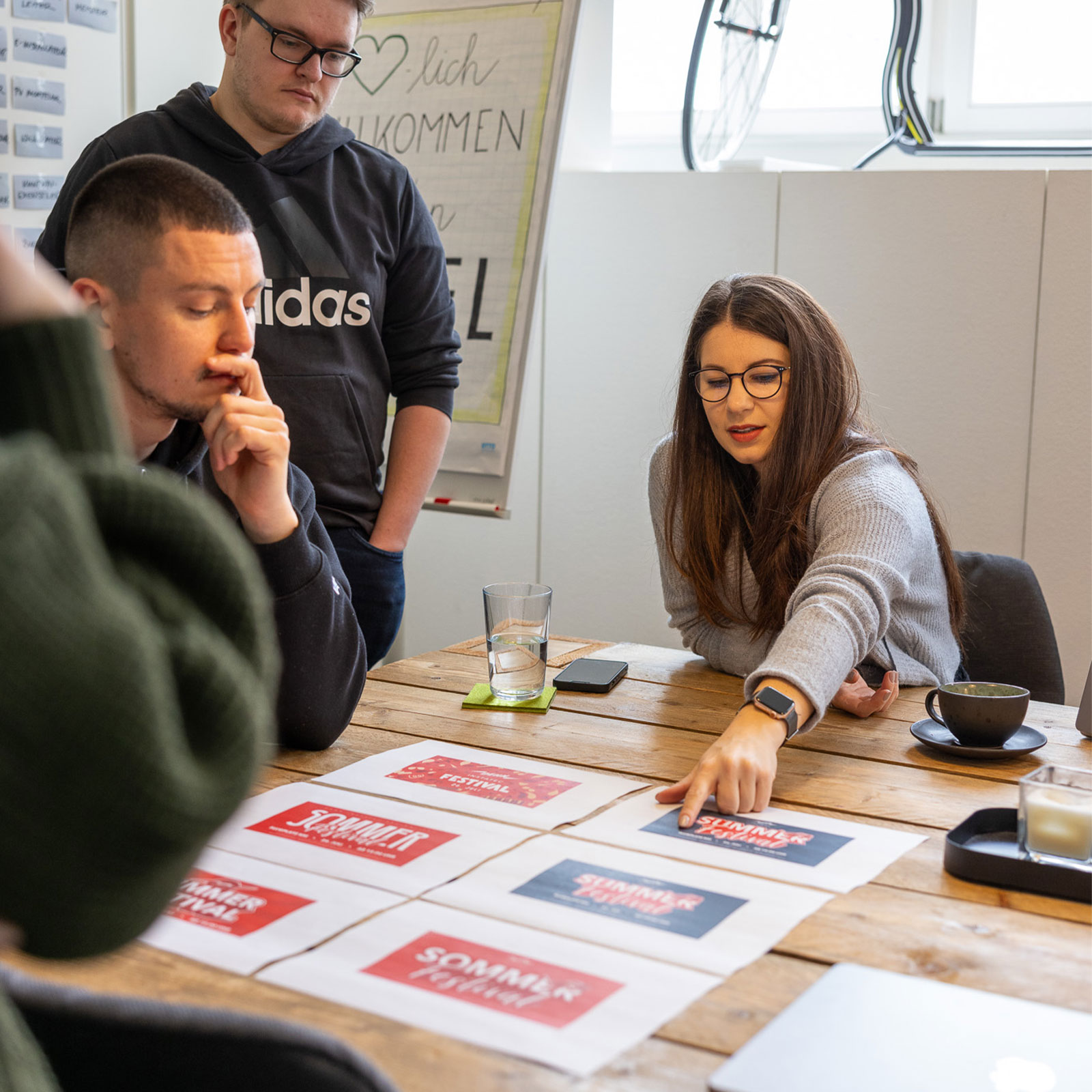 Der Arbeitsalltag des Designteams.