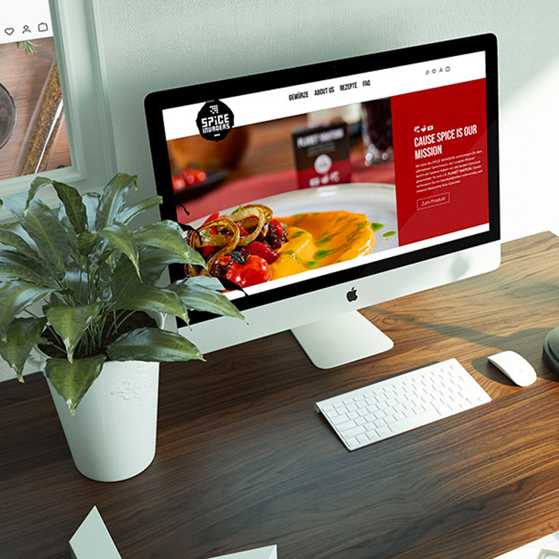 Eine Website Referenz von "Spice Invaders"