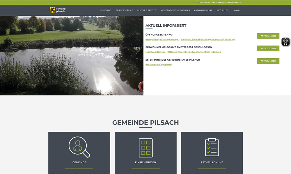 Informationen der Gemeinde Pilsach.