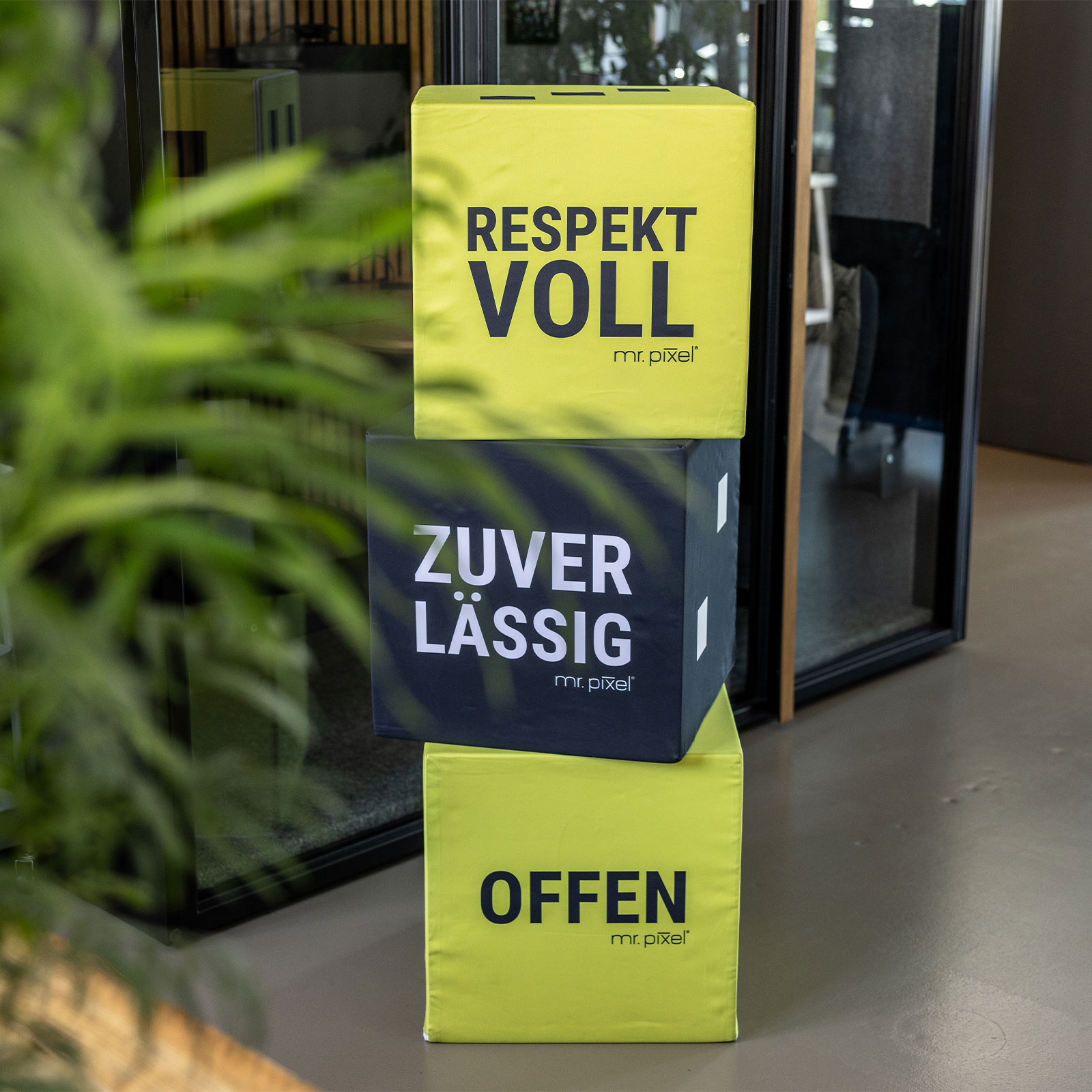 Die drei Werte der Agentur mr. pixel.