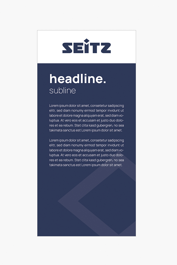 Ein Beispiel-Onlinetext mit Seitz Logo.