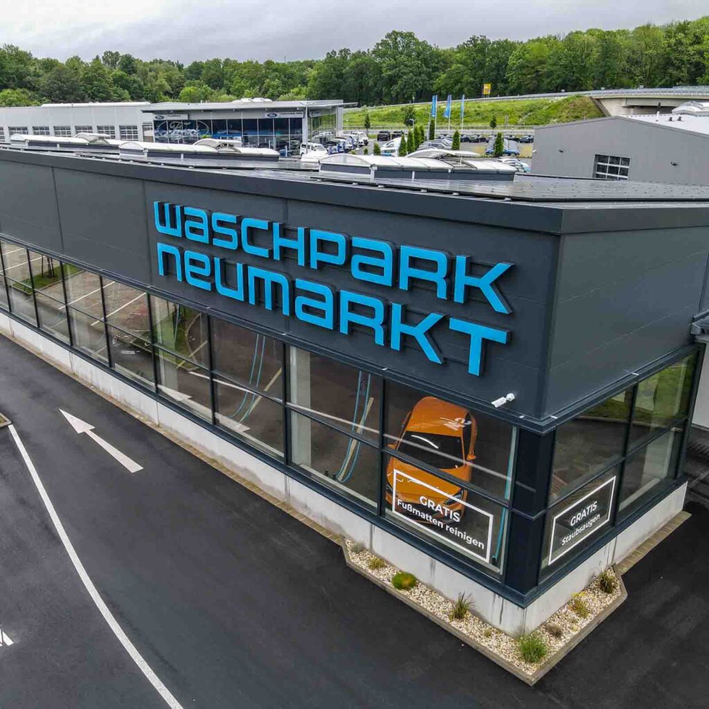 Das Logo des Waschpark Neumarkts.