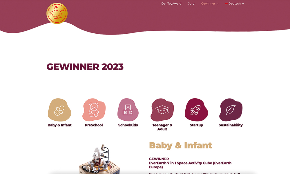 Die Gewinner in allen Kategorien von ToyAward.