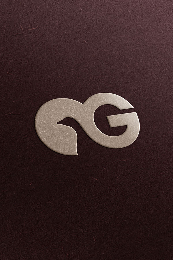 Das gravierte Obere Ganskeller Logo.