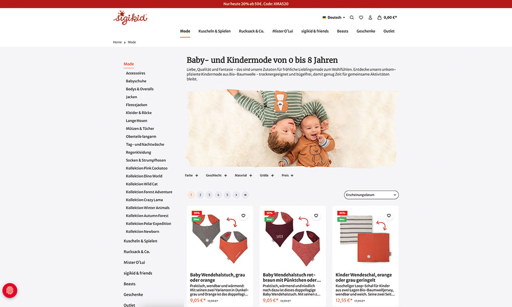 Baby- und Kindermode von Sigikid.