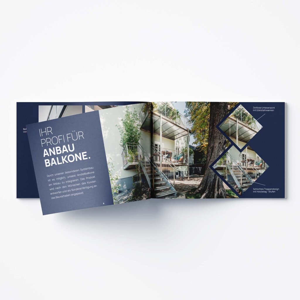 Ein Ausschnitt aus dem Brand-Book von Seitz über Balkongeländer.