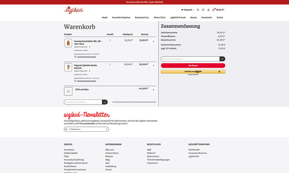 Der Warenkorb und Zusammenfassung von Sigikid.