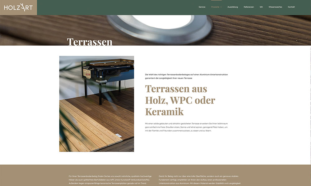 Die Kategorie Terrassen von Holzart.