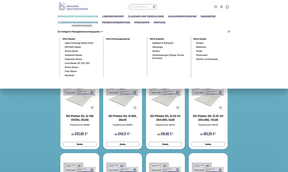 Detaillierte Produktübersichten von Bruckner Analysetechnik.