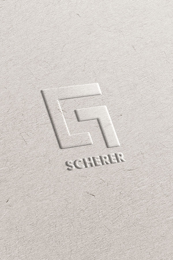 Das Logo der Schreinerei Scherer.