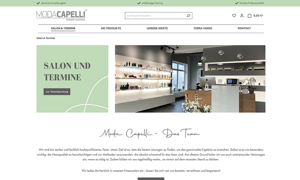 Das Team von Moda Capelli.