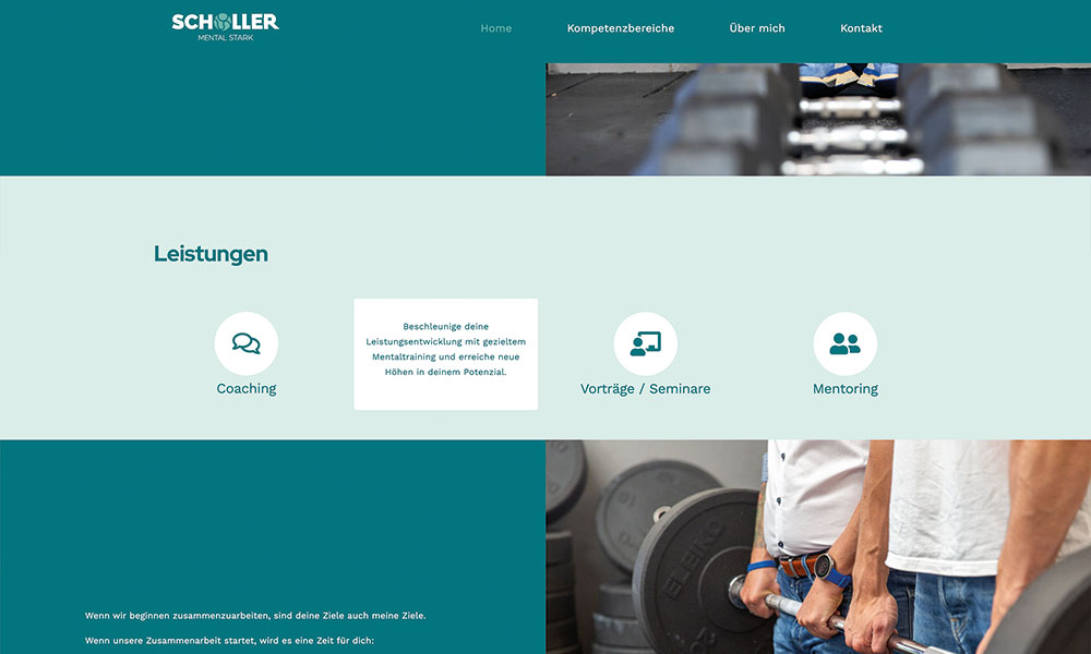 Die Leistungen von Oliver Scholler auf einem Desktop.