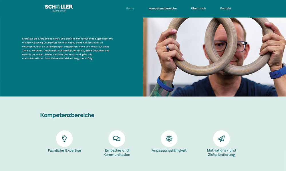Die Kompetenzbereiche von Oliver Scholler auf einem Desktop.
